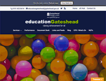 Tablet Screenshot of educationgateshead.org